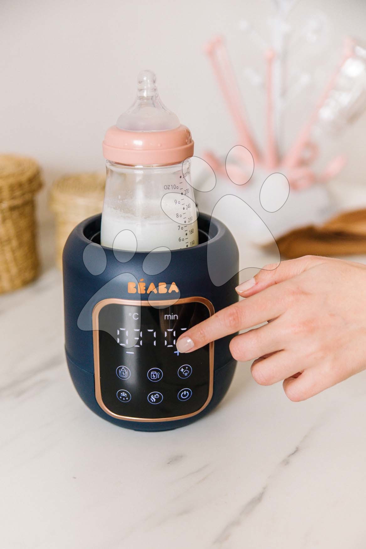 Cumisüveg melegítő és sterilizáló Multi Milk Beaba Night Blue kék 0 hó-tól