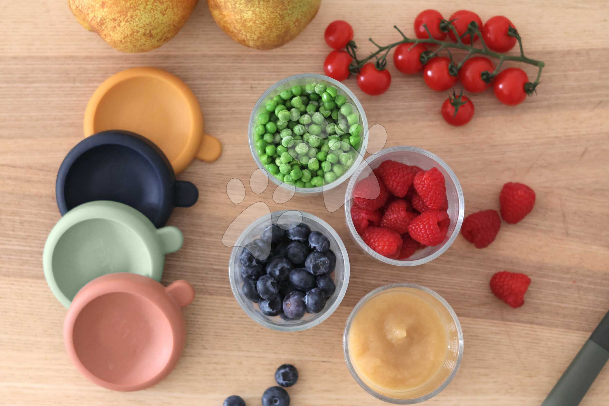Üveg ételtároló készlet Sunrise Color Mix Beaba 250 ml 4 db - Image 4