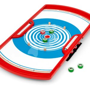 Fajáték Curling Shuffleshot BRIO játszótáblával 8 koronggal és pontszámlálóval 6 évtől