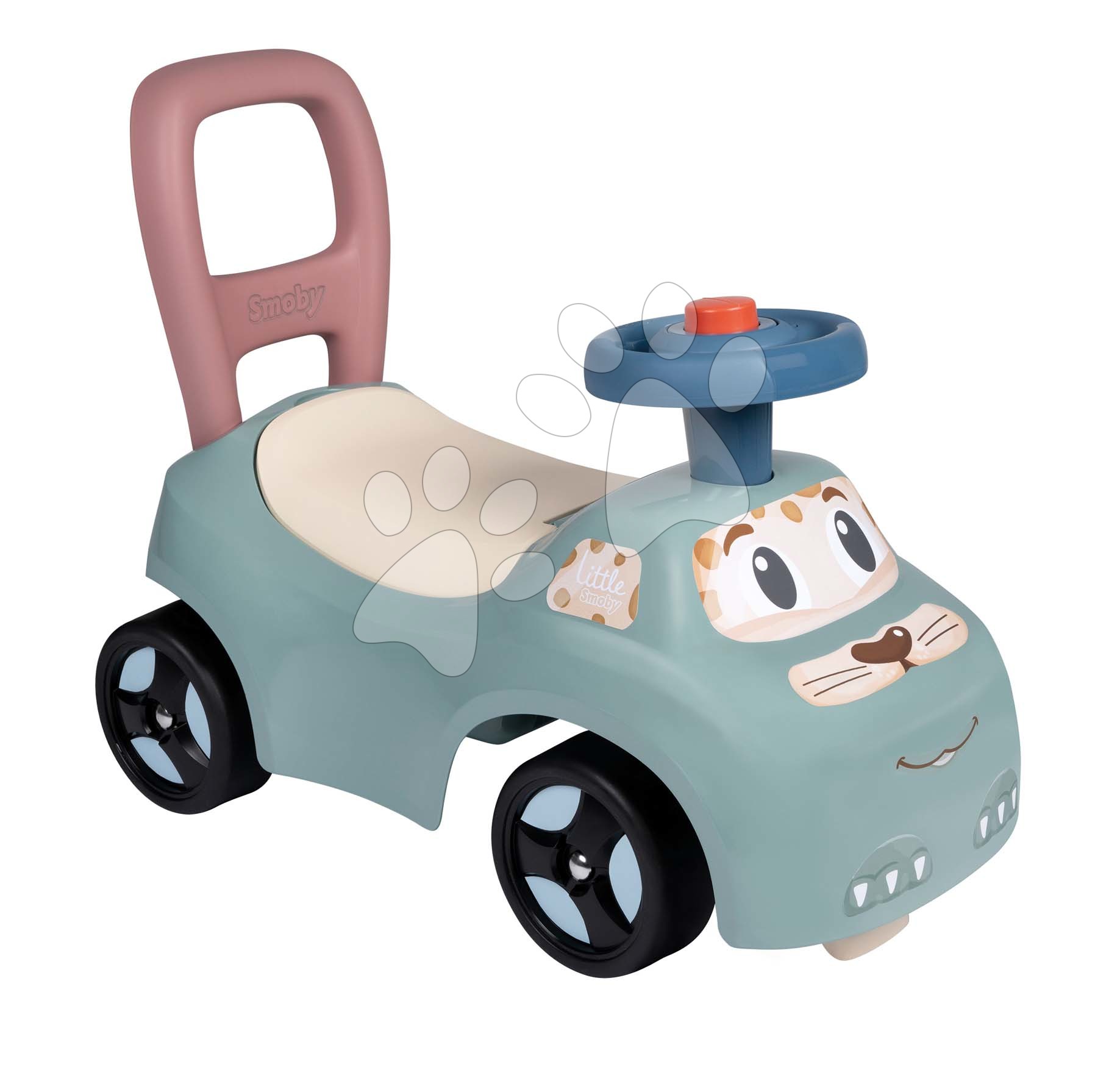 Bébitaxi és járássegítő dudával Auto Ride On Little Smoby ergonomikusan formált és tárolóval az ülőke alatt 10 hó-tól