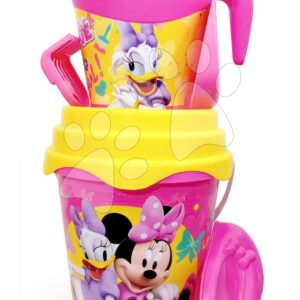 Homokozó szett locsolóval Minnie egér Mondo 7db, 19 cm vödör