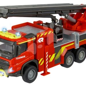 Tűzoltóautó Volvo Truck Fire Engine Majorette hanggal és fénnyel hossza 19 cm
