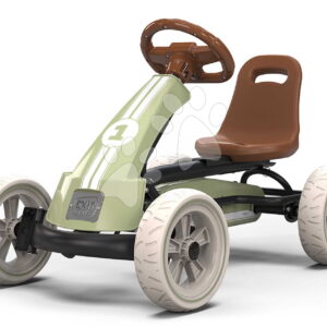 Pedálos gokart Go Kart Foxy Retro Green Exit Toys fémvázzal EVA kerekekkel és állítható üléssel 2–5 éves korosztálynak