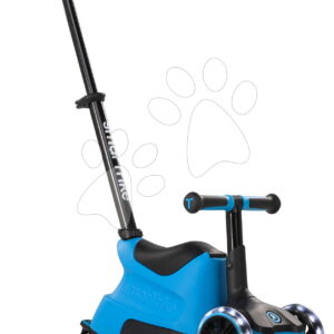 Bébitaxi és roller 2in1 háromkerekű LED kerekekkel Xtend Scooter Ride-on Blue smarTrike tolókarral és állítható magassággal és tárolóhellyel 1-től 12 éves korig