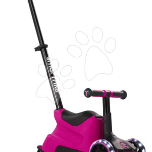 Bébitaxi és roller 2in1 háromkerekű LED kerekekkel Xtend Scooter Ride-on Pink smarTrike tolókarral és állítható magassággal és tárolóhellyel 1-től 12 éves korig