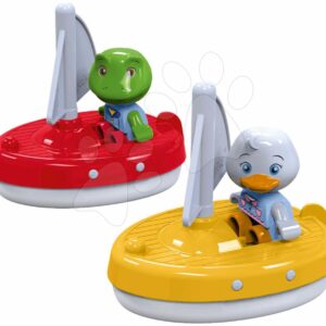 Vitorláshajók AquaPlay Nils béka és Lotta kacsa -2 hajó és 2 figura (kompatibilis a Duplo-val)