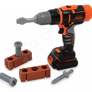 Smoby gyerek fúrógép Black&Decker 360108 fekete-narancssárga