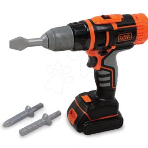 Elektronikus fúrógép Black&Decker Smoby három fúrófejjel, hanggal és fénnyel