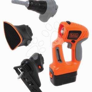 Elektronikus szerszám EVO Black&Decker Smoby fúrófejekkel dekopírfűrésszel csiszolóval és fúróval 3 évtől