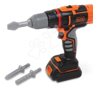 Elektronikus fúrógép Black&Decker Electrical Drill Smoby fénnyel és 2 fúrószárral