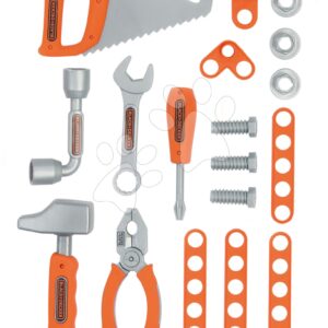 Készlet 6 fajta szerszámból Tools Set Black&Decker Smoby szerelhető elemekkel