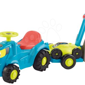 Bébitaxi utánfutóval és fűnyíróval Traktor 2in1 Garden&Seasons Écoiffier türkíz 12 hó-tól