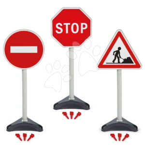 Közlekedési táblák játszótérre Traffic Signs Écoiffier 3 fajta 65 cm 18 hó-tól