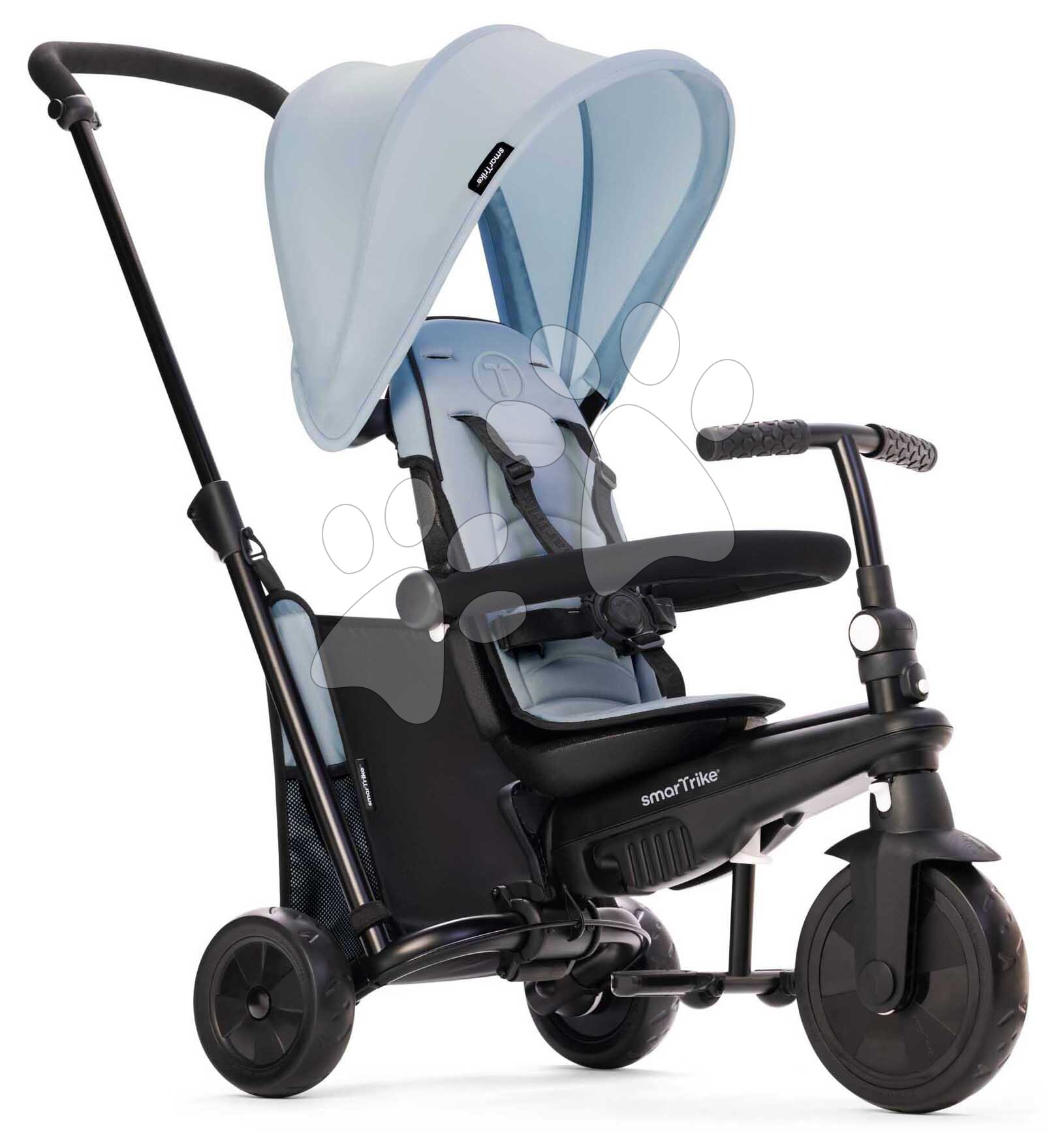 Tricikli és babakocsi összecsukható 5in1 STR3 Cool Grey smarTrike dönthető üléssel TouchSteering EVA kerekekkel 10 hó-tól