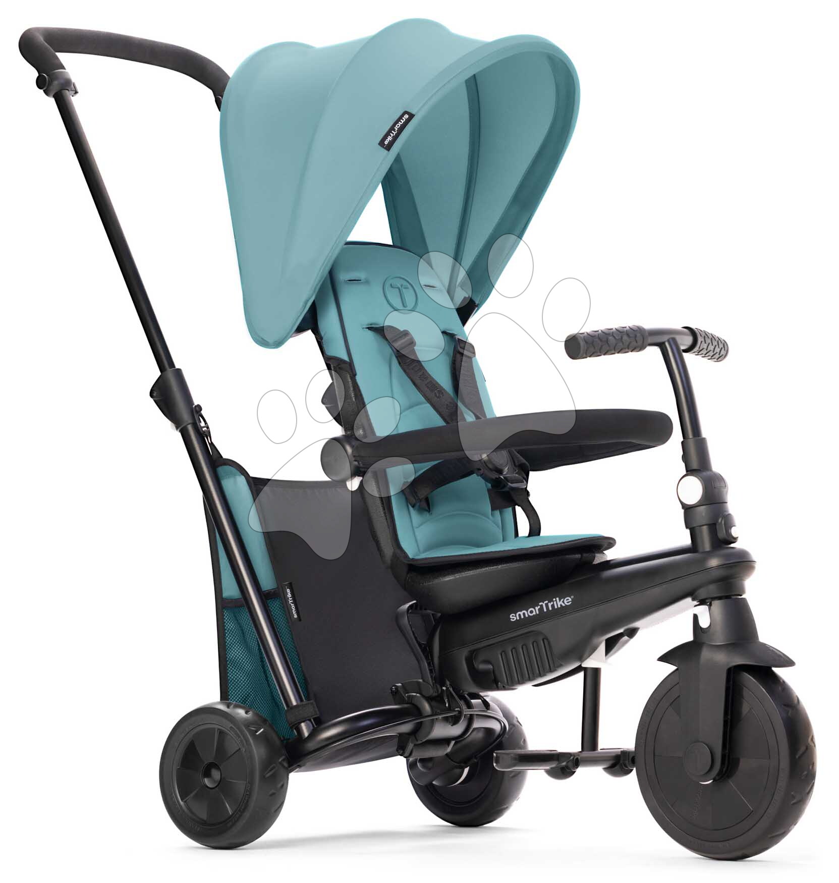 Tricikli és babakocsi összecsukható 5in1 STR3 Turquoise smarTrike dönthető üléssel TouchSteering EVA kerekekkel 10 hó-tól