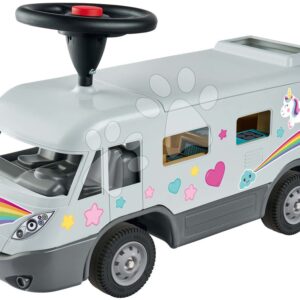 Bébitaxi lakókocsi Camper BIG teljes felszereléssel 12 cm figura részére csúszásmentes kerekek és duda 24 hó-tól