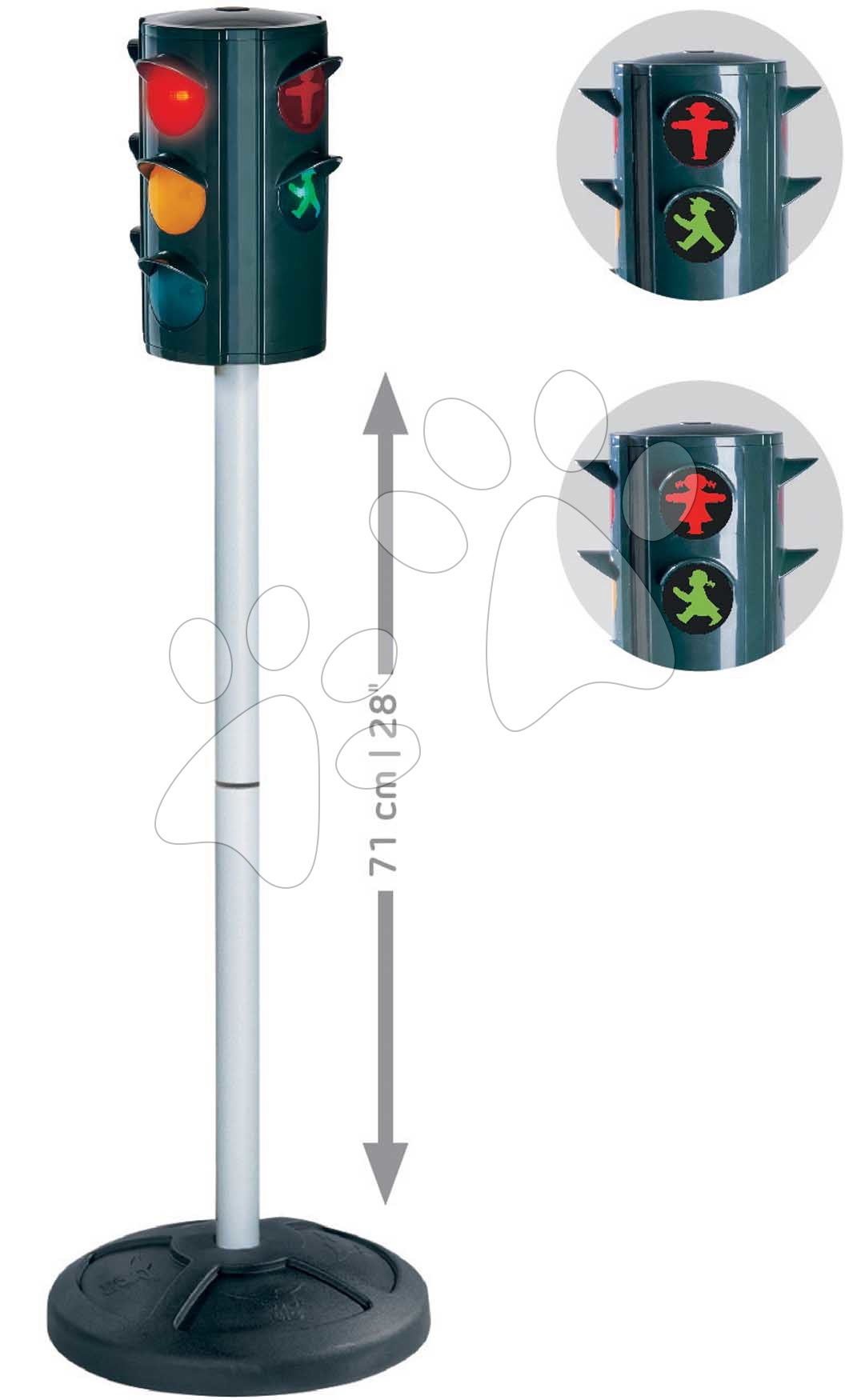 Közlekedési lámpa elektronikus Traffic Lights Ampelmann BIG energiatakarékos LED világítással és 2 üzemmóddal