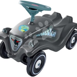 Bébitaxi autó Bobby Car Classic Eco BIG ökobarát szürke dudával és menő matricákkal 12 hó-tól