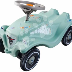 Bébitaxi auto Bobby Car Classic Green Sea BIG zöld menő matricákkal és dudával 12 hó-tól