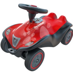 Bébitaxi autó Next 2.0 Bobby Car Red BIG pirosas-fekete hanggal fénnyel és speciális lökhárítóval 12 hó-tól