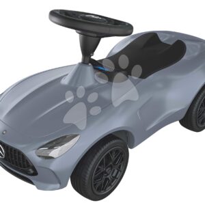 Bébitaxi autó Baby Booby AMG GT BIG hanggal és valósághű részletekkel a Mercedes szalonból szürke 18 hó-tól