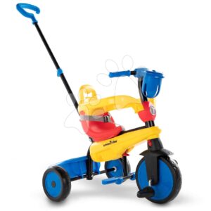 Tricikli kulacstartó kosárral Breeze S Multi 3in1 SmarTrike lengéscsillapítóval és szabadonfutó kerékkel sárgás-kék 10 hó-tól