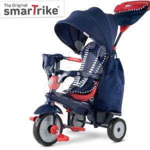 Tricikli Swirl DLX 4in1 Blue&Red SmarTrike TouchSteering lengéscsillapítóval és szabadonfutó + Uv védelem kék-piros 10 hó-tól