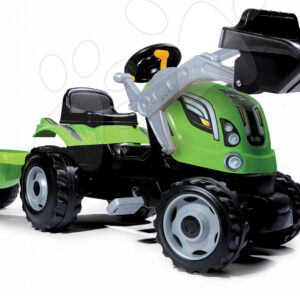 Traktor homlokrakodóval és utánfutóval Smoby Farmer Max 710109