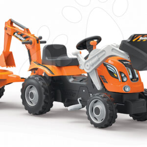 Smoby traktor Builder Max 710110 narancssárga
