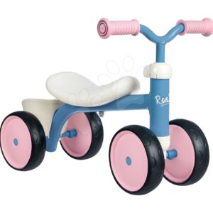 Bébitaxi Rookie Pink Smoby fémvázzal és forgatható kormánnyal 12 hó-tól