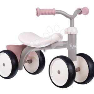Bébitaxi Rookie Ride-on Pink Smoby fém szerkezettel és elfordítható kormánnyal 12 hó-tól