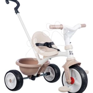Tricikli szabadonfutó Be Move Tricycle Beige Smoby állítható 95 cm tolókarral és halk EVA kerekekkel bézs 15 hó-tól