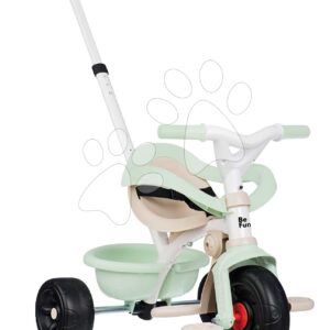 Tricikli szabadonfutó Be Fun Comfort Tricycle Smoby állítható tolókarral és védőkerettel zöld 10 hó-tól