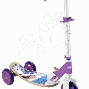 Fa háromkerekű roller Frozen Wheels Foldable Scooter Smoby összecsukható magasságilag állítható csúszásmentes halk