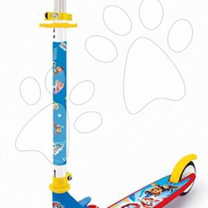 Kétkerekű roller Paw Patrol 3 Wheels Foldable Scooter Smoby összecsukható fékkel magasságilag állítható max. 83 cm 5 évtől