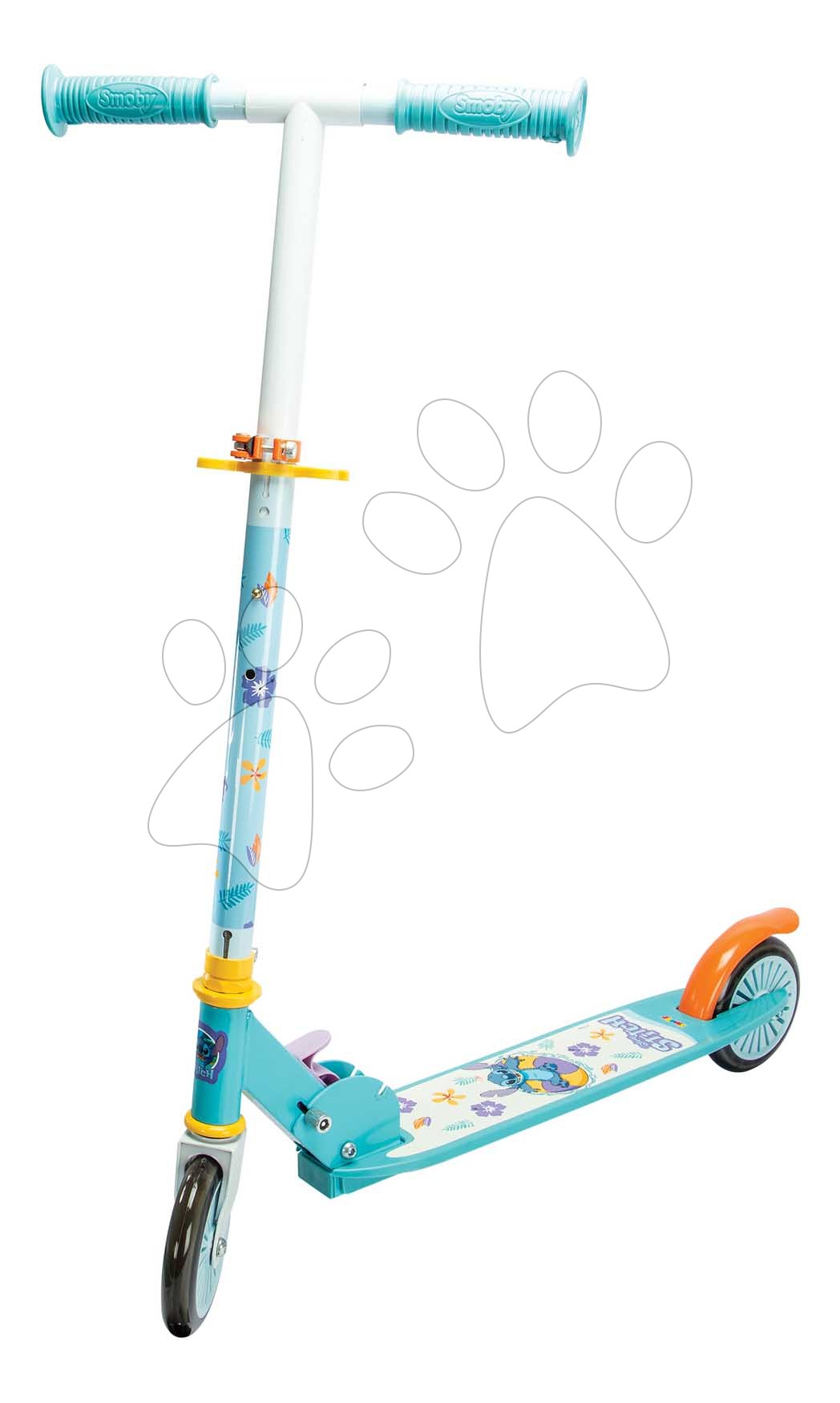 Kétkerekű roller Stitch 2 Wheels Scooter Smoby összecsukható fékkel és magasságilag állítható kormánnyal max. 83 cm 5 évtől