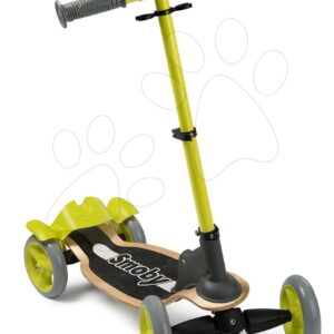 Fa négykerekű roller Wooden Scooter Smoby intuití vezérléssel és magasságilag állítható 5 évtől