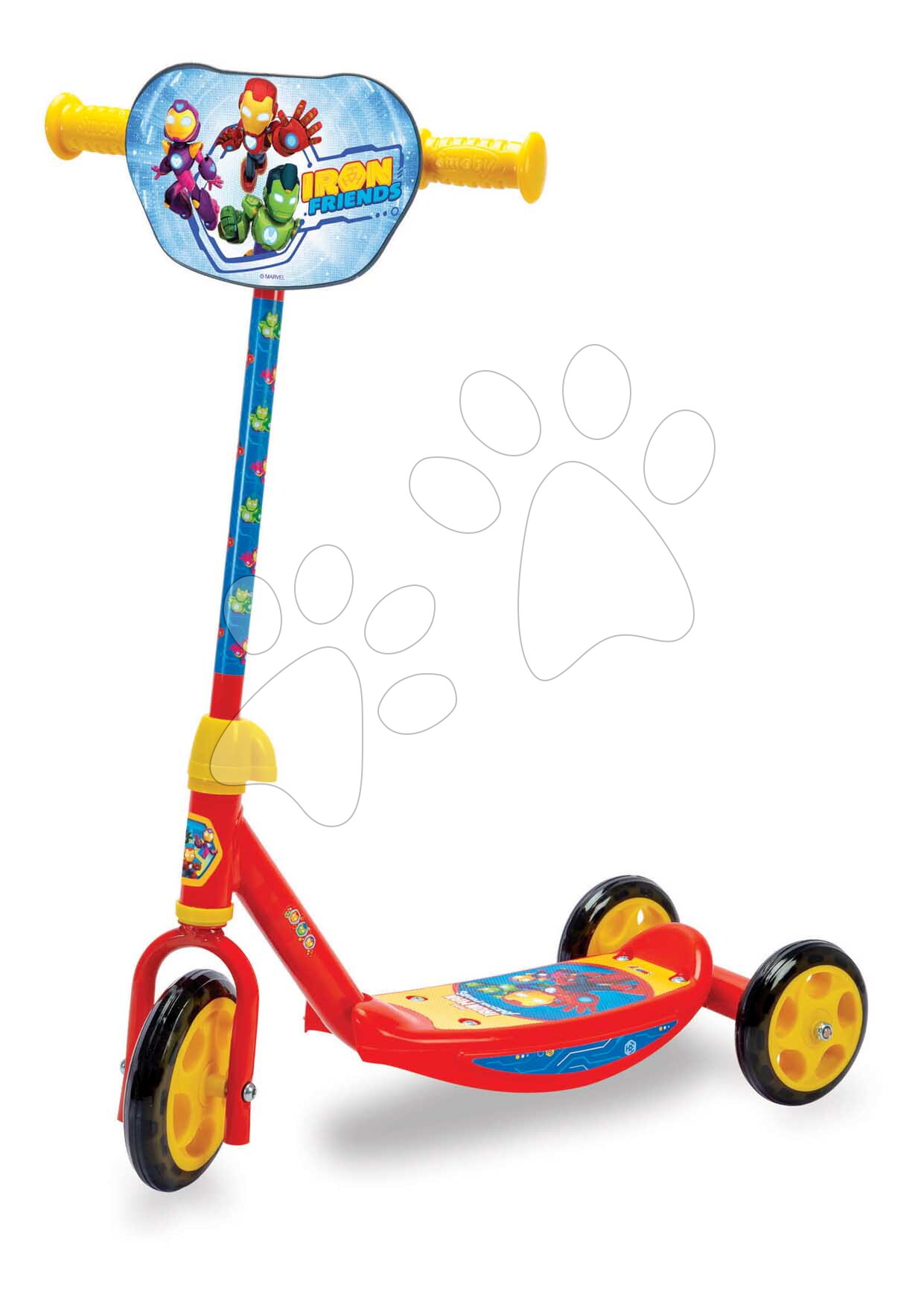Háromkerekű roller Iron Man 3 Wheels Scooter Smoby csúszásmentes magasságilag állítható kormány max. 67 cm