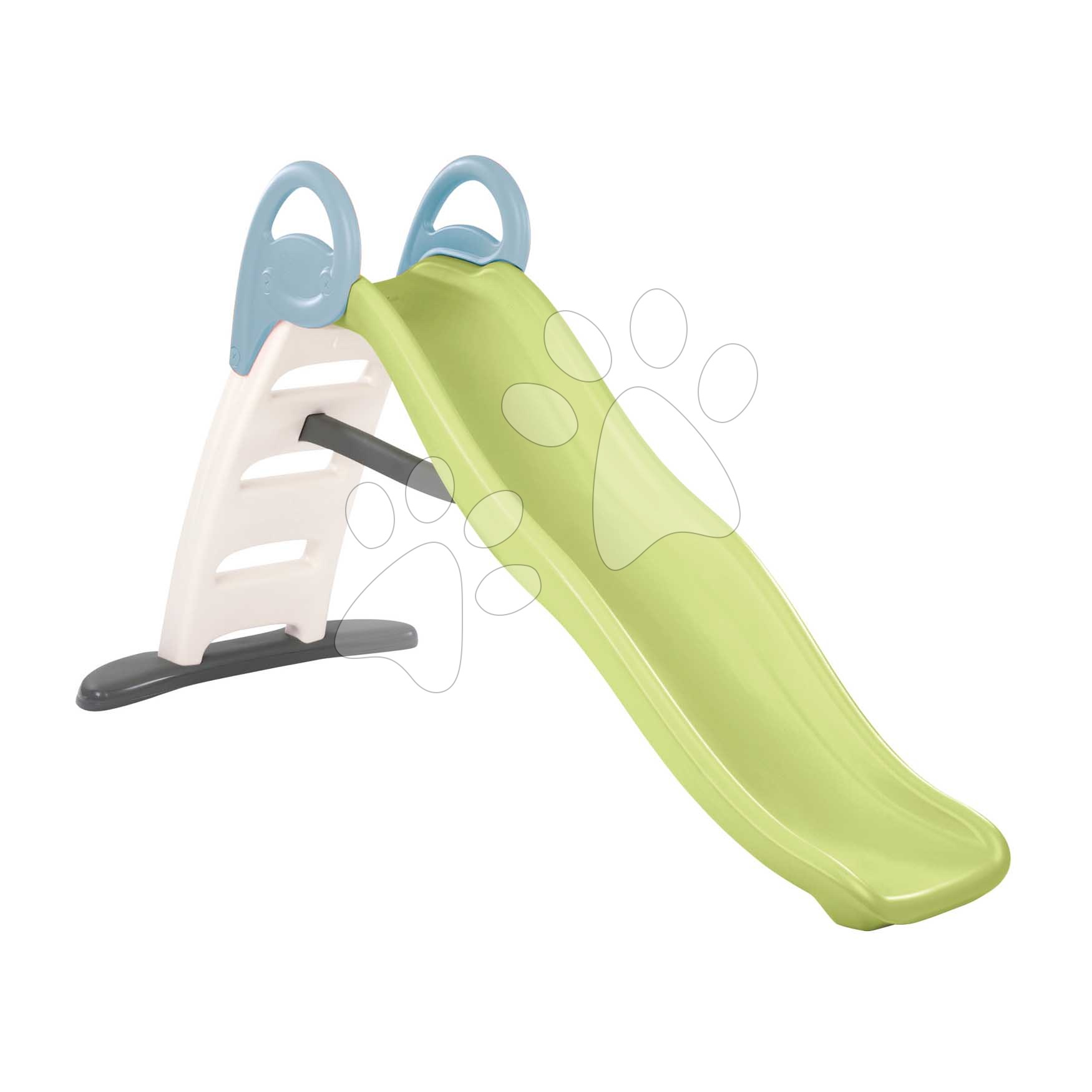 Csúszda dupla hullámmal vízsugárral 2 méteres Funny Slide Green Toboggan Life Smoby erős szerkezettel UV védelemmel 24 hó-tól