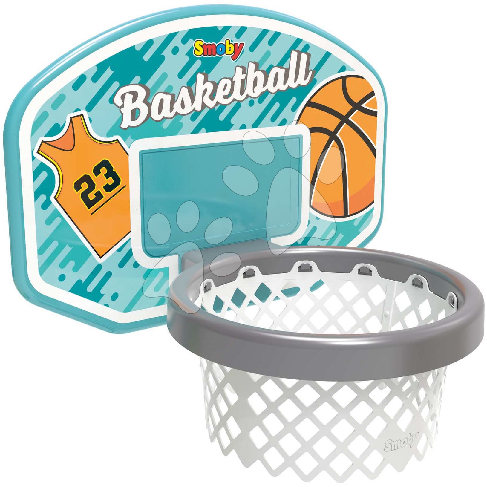 Kosárlabda palánk csúszdákra és falra Basketball Hoop 3in1 Smoby horoggal a rögzítéshez és UV szűrővel
