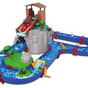 Vízi pálya Adventure Land AquaPlay kalandok a vízesés alatt 2 figurával a hegyi toronyban és vízágyúval