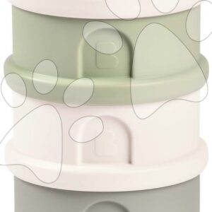 Tejpor adagoló Formula Milk Container Beaba 4-részes Cotton White Sage Green fehér-szürke 0 hó-tól