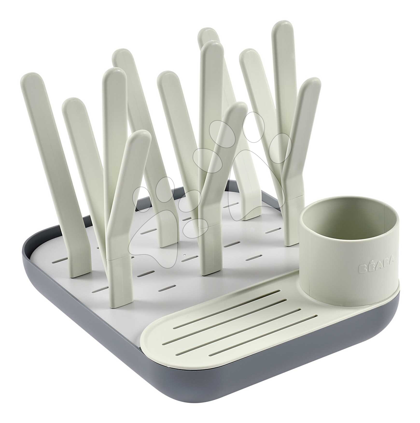 Cumisüveg csepegtető Forest Draining Rack Misty Mineral Beaba moduláris 6 üvegre zöld 0 hó-tól