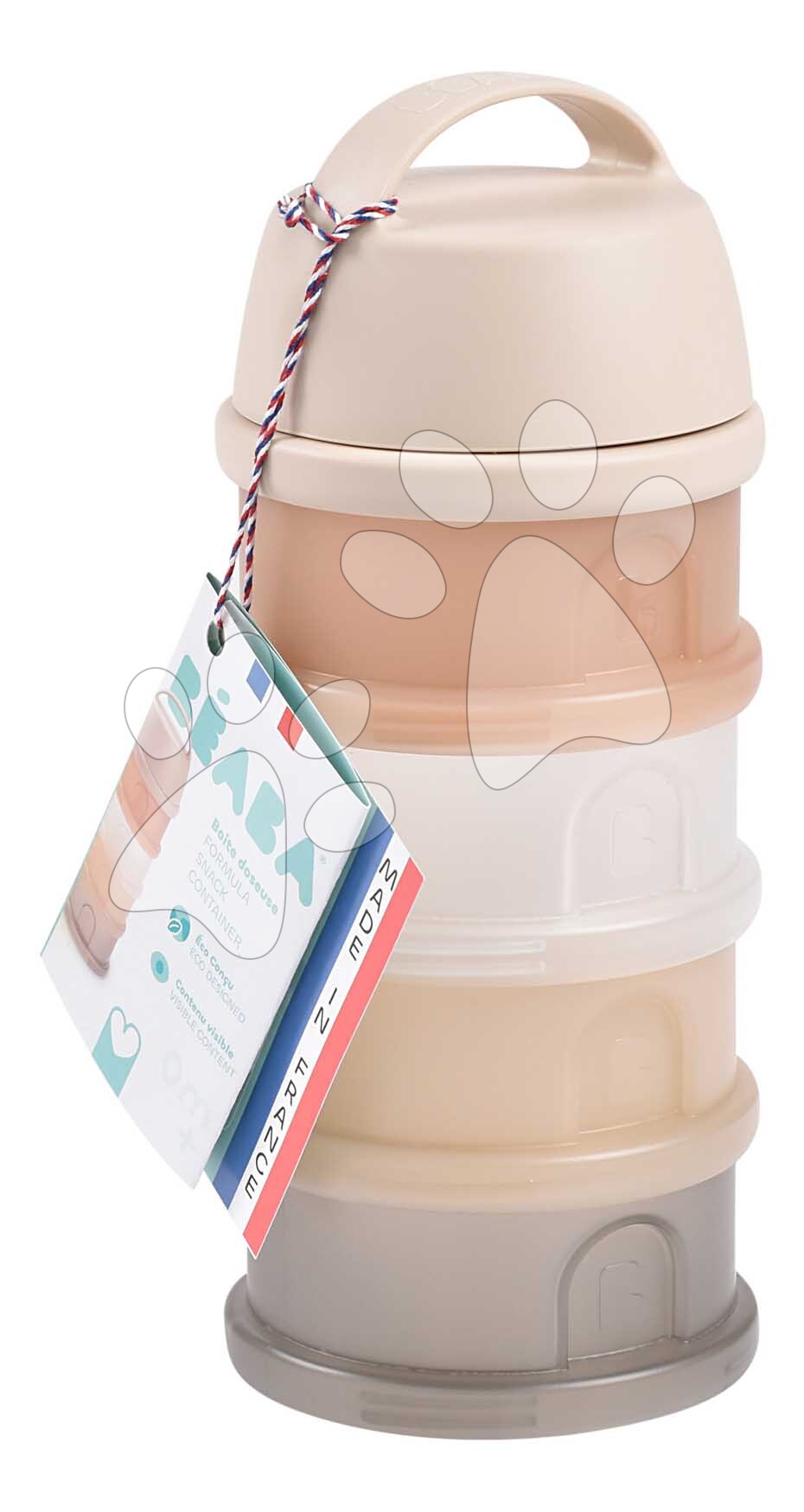 Tejpor adagoló Formula Milk Container Translucent Clay Beaba 4 részes barna 0 hó-tól