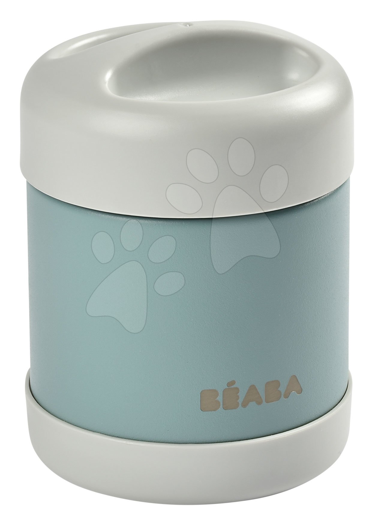 Termosz széles nyílással Beaba Stainless Steel Portion 300 ml eucalyptus minőségi rozsdamentes acélból zöld