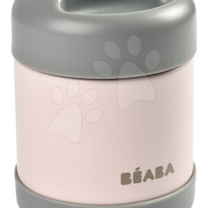 Termosz széles nyílással Beaba Stainless Steel Portion 300 ml Pink minőségi rozsdamentes acélból rózsaszín