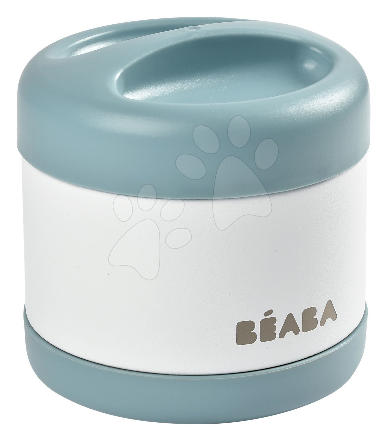 Termosz széles nyílással Beaba Stainless Steel Portion 500 ml eucalyptus minőségi rozsdamentes acélból zöld