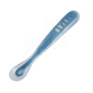 Beaba kiskanál gyerekeknek Ergonomic szilikonból 913381 kék