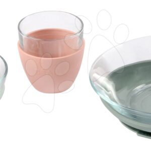Étkészlet üvegből Duralex Eucalyptus Glass Meal Beaba kiváló minőségű temperált anyagból 36 hó-tól