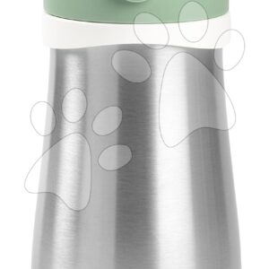 Ivó palack Bidon dupla falú Stainless Steel Bottle Beaba Sage Green 350 ml rozsdamentes acélból zöld 18 hó-tól